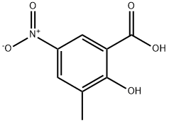 Benzoic acid, 2-hydroxy-3-methyl-5-nitro- Structure