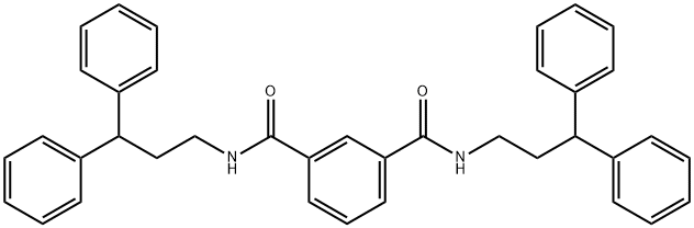 1-N,3-N-bis(3,3-diphenylpropyl)benzene-1,3-dicarboxamide Structure