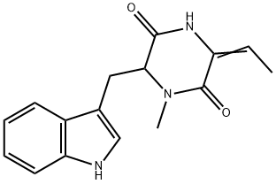 tryptophan-dehydrobutyrine diketopiperazine Structure