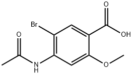 Benzoic acid, 4-(acetylamino)-5-bromo-2-methoxy- Structure