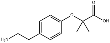 Propanoic acid, 2-[4-(2-aminoethyl)phenoxy]-2-methyl- Structure