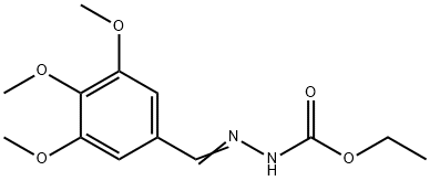 N'-(3,4,5-트리메톡시벤질리덴)카르바즈산에틸에스테르 구조식 이미지