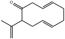 3,7-Cyclodecadien-1-one, 10-(1-methylethenyl)-, (3E,7E)- Structure