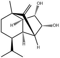 (1R,3aβ,7aβ)-Octahydro-4-methyl-8-methylene-7α-isopropyl-1α,4α-methano-1H-indene-2β,3β-diol Structure