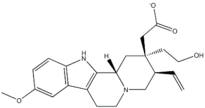 Corynan-17-ol,18,19-didehydro-10-methoxy-,아세테이트(에스테르) 구조식 이미지