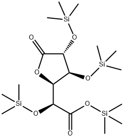 Gluconic acid, 2,3,5,6-tetrakis-O-(trimethylsilyl)-, lactone 구조식 이미지