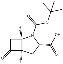 2-Azabicyclo[3.2.0]heptane-2,3-dicarboxylic acid, 6-oxo-, 2-(1,1-dimethylethyl) ester, (1R,3S,5R)- 구조식 이미지