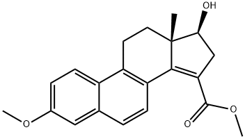 (13S,17β)-12,13,16,17-Tetrahydro-17-hydroxy-3-methoxy-13-methyl-11H-cyclopenta[a]phenanthrene-15-carboxylic acid methyl ester Structure