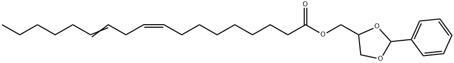 rel-9,12-Octadecadienoic acid [(2S*)-2α*-phenyl-1,3-dioxolane]-4α*-ylmethyl ester Structure