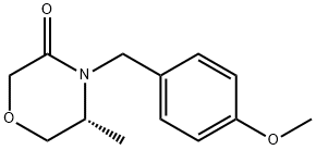 3-Morpholinone, 4-[(4-methoxyphenyl)methyl]-5-methyl-, (5R)- Structure