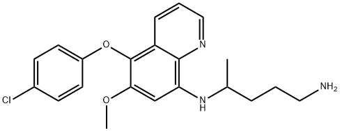N^2-[5-(4-Chlorophenoxy)-6-methoxy-8-quinolinyl]-2,4-pentanediamine 구조식 이미지