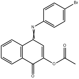 1(4H)-Naphthalenone, 2-(acetyloxy)-4-[(4-bromophenyl)imino]- Structure