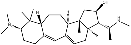 (20S)-3β-(Dimethylamino)-4,4,14-trimethyl-20-(methylamino)-B(9a)-homo-19-nor-5α-pregna-9(11),9a-dien-16α-ol 구조식 이미지