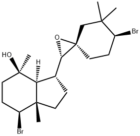 (3R,3aβ)-7α-Bromo-3-[(2S,3S,6S)-6-bromo-5,5-dimethyl-1-oxaspiro[2.5]oct-2-yl]octahydro-4,7aα-dimethyl-1H-inden-4α-ol 구조식 이미지