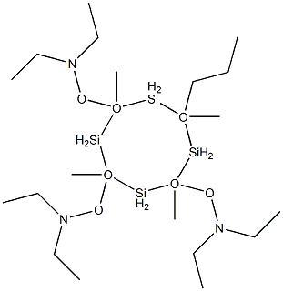 N,N',N"-[(2,4,6,8-tetramethyl-2,4,6-triyl)tris(oxy)]tris[N-ethyl-Ethanamine Structure