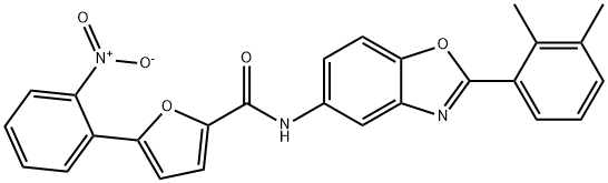 2-Furancarboxamide,N-[2-(2,3-dimethylphenyl)-5-benzoxazolyl]-5-(2-nitrophenyl)-(9CI) 구조식 이미지