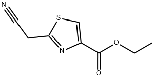 4-Thiazolecarboxylic acid, 2-(cyanomethyl)-, ethyl ester 구조식 이미지