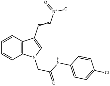 1H-Indole-1-acetamide,N-(4-chlorophenyl)-3-(2-nitroethenyl)-(9CI) Structure