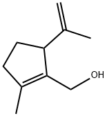 1-Cyclopentene-1-methanol, 2-methyl-5-(1-methylethenyl)- Structure