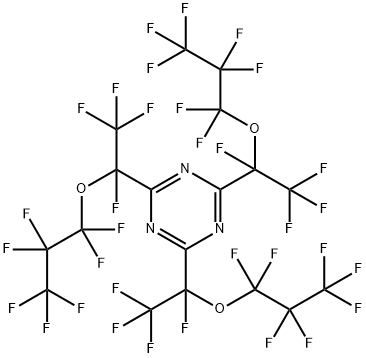 2,4,6-Tris-(1-trifluoromethyl-2-oxaundecafluoropentyl)-1,3,5-triazine 구조식 이미지