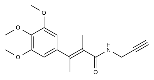 α,β-Dimethyl-N-(2-propynyl)-3,4,5-trimethoxycinnamamide 구조식 이미지