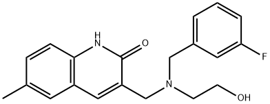 2(1H)-Quinolinone,3-[[[(3-fluorophenyl)methyl](2-hydroxyethyl)amino]methyl]-6-methyl-(9CI) 구조식 이미지