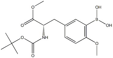 3-borono-N-[(1,1-diMethyletyhoxy)carbonyl]-O-Methyl- Methyl Ester Structure