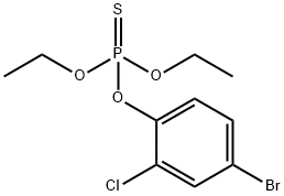 O，O-diethyl-O-(2-chloro-4-bromophenyl)thiophosphate 구조식 이미지