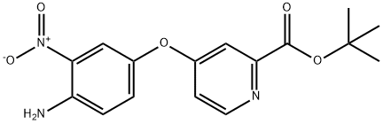 2-Pyridinecarboxylic acid, 4-(4-amino-3-nitrophenoxy)-, 1,1-dimethylethyl ester 구조식 이미지