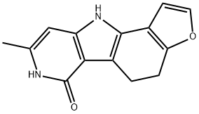 6H-Furo2,3-gpyrido4,3-bindol-6-one, 4,5,7,10-tetrahydro-8-methyl- 구조식 이미지