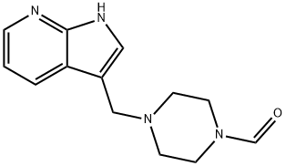 1-Piperazinecarboxaldehyde, 4-(1H-pyrrolo[2,3-b]pyridin-3-ylmethyl)- Structure