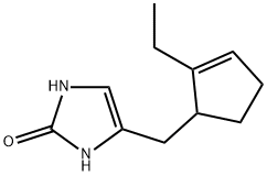 2H-Imidazol-2-one,4-[(2-ethyl-2-cyclopenten-1-yl)methyl]-1,3-dihydro-(9CI) 구조식 이미지