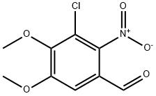 Benzaldehyde, 3-chloro-4,5-dimethoxy-2-nitro- Structure