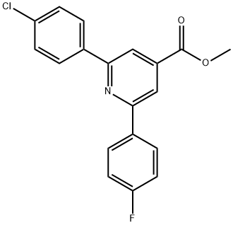 JR-9124, Methyl 2-(4-Chlorophenyl)-6-(4-fluorophenyl)pyridine-4-carboxylate, 97% 구조식 이미지