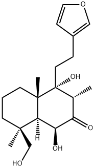 (1S)-4-[2-(3-Furyl)ethyl]-3,4,4a,5,6,7,8,8aβ-octahydro-1α,4β-dihydroxy-8α-(hydroxymethyl)-3α,4aα,8-trimethylnaphthalen-2(1H)-one Structure