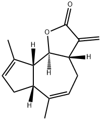 (3aS)-3aβ,4,6aβ,7,9aβ,9bα-Hexahydro-3-methylene-6,9-dimethylazuleno[4,5-b]furan-2(3H)-one 구조식 이미지