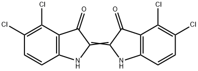 4,4',5,5'-Tetrachloro-Δ2,2'(3H,3'H)-bi[1H-indole]-3,3'-dione 구조식 이미지