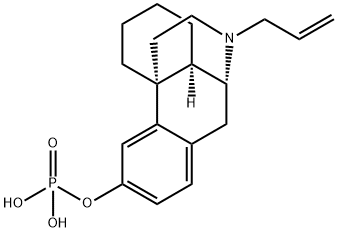 (-)-17-Allylmorphinan-3-ol dihydrogen phosphate Structure