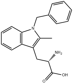 (αS)-α-Amino-1-benzyl-2-methyl-1H-indole-3-propionic acid Structure
