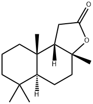 Naphtho[2,1-b]furan-2(1H)-one, decahydro-3a,6,6,9a-tetramethyl-, (3aR,5aS,9aS,9bS)- 구조식 이미지