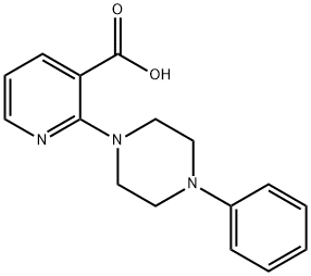 3-Pyridinecarboxylic acid, 2-(4-phenyl-1-piperazinyl)- Structure