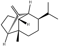 (1S,3aβ)-Octahydro-7aβ-methyl-8-methylene-5β-isopropyl-1α,4α-methano-1H-indene Structure