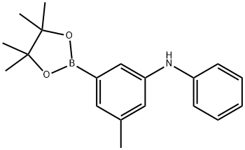 Benzenamine, 3-methyl-N-phenyl-5-(4,4,5,5-tetramethyl-1,3,2-dioxaborolan-2-yl)- Structure