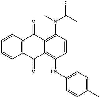 N-(4-(p-toluidion)-9,10-dioxo-9,10-dihydroanthracen-1-yl)-N-methylacetamide 구조식 이미지