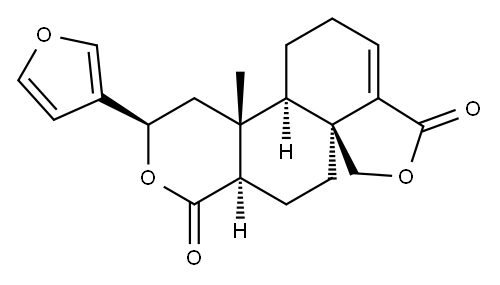 (2R)-2α-(3-Furyl)-6aα-(hydroxymethyl)-1,2,4aβ,5,6,6a,9,10,10aβ,10b-decahydro-10bα-methyl-4-oxo-4H-naphtho[2,1-c]pyran-7-carboxylic acid γ-lactone 구조식 이미지