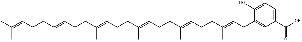 3-hexaprenyl-4-hydroxybenzoic acid Structure