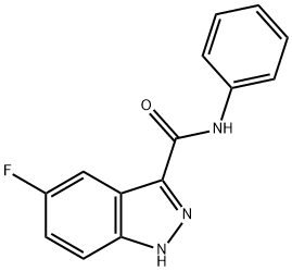 1H-Indazole-3-carboxamide,5-fluoro-N-phenyl-(9CI) Structure