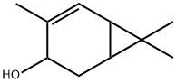 Bicyclo[4.1.0]hept-4-en-3-ol, 4,7,7-trimethyl- Structure