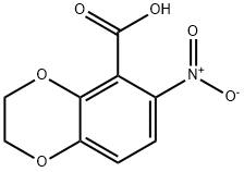 1,4-Benzodioxin-5-carboxylic acid, 2,3-dihydro-6-nitro- Structure