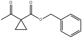 Cyclopropanecarboxylic acid, 1-acetyl-, phenylmethyl ester 구조식 이미지